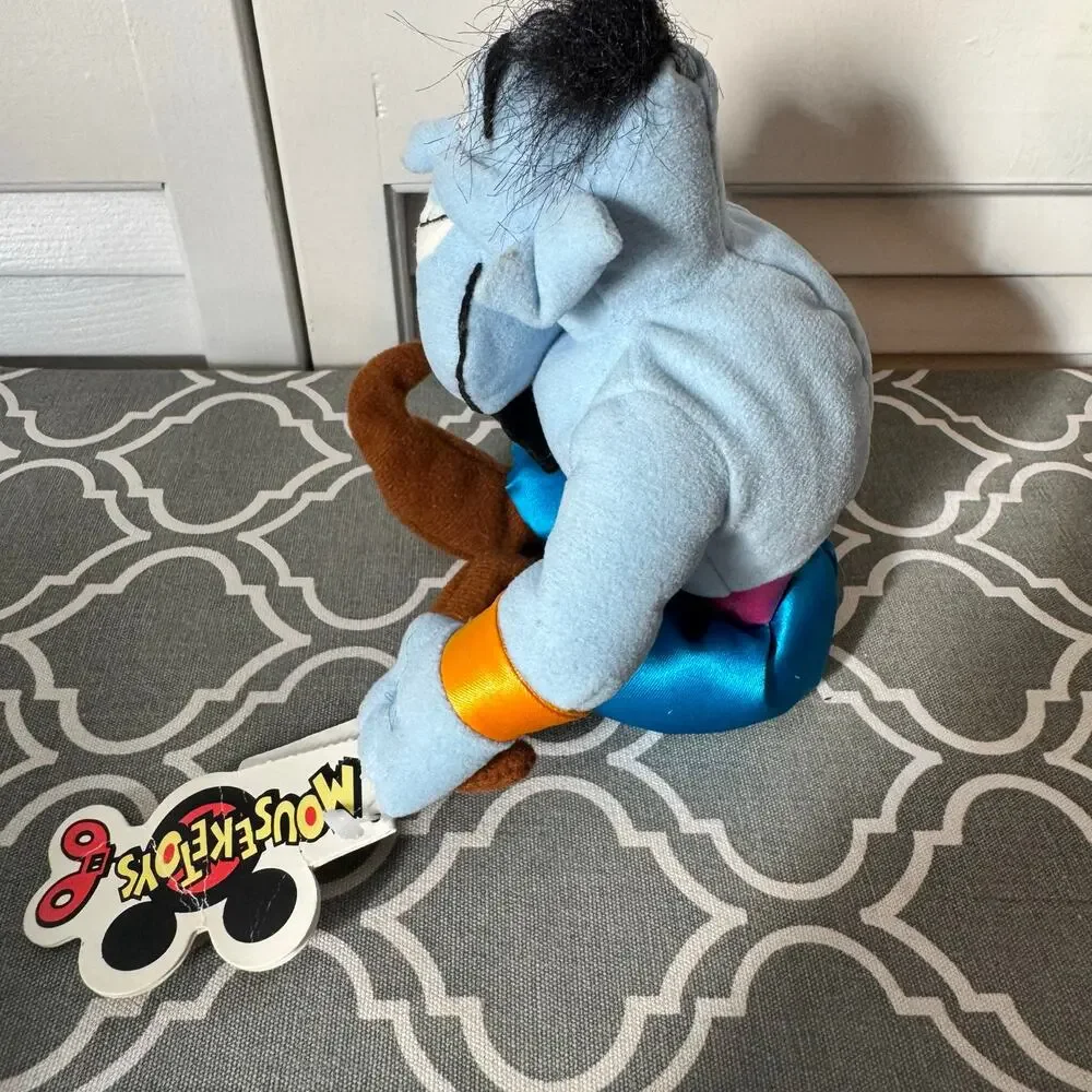 VTG Disney Aladdin Genie Bean Bag Plush Toy Stuffed Animal Collectable Gift Blue